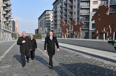 Prezident Qarabağ Atları Kompleksinin təməlini qoyub - FOTOLAR