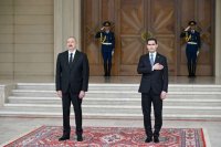 Türkmənistan Prezidentinin rəsmi qarşılanma mərasimi oldu