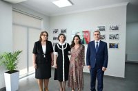 Leyla Əliyeva məktəb binasının açılışında iştirak etdi